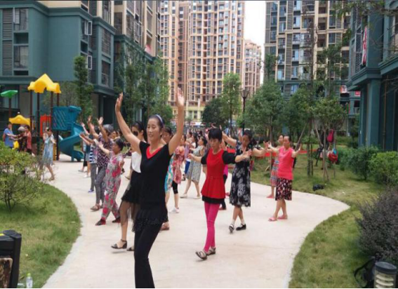 麗陽社區(qū)文藝骨干江永鳳指導(dǎo)茶店鎮(zhèn)銀杏苑新市民舞蹈訓(xùn)練.png